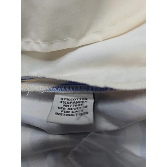 J Peterman Size 6 Blue White Striped Belted Shirt Dress Midi Pockets Classic - Picture 5 of 12